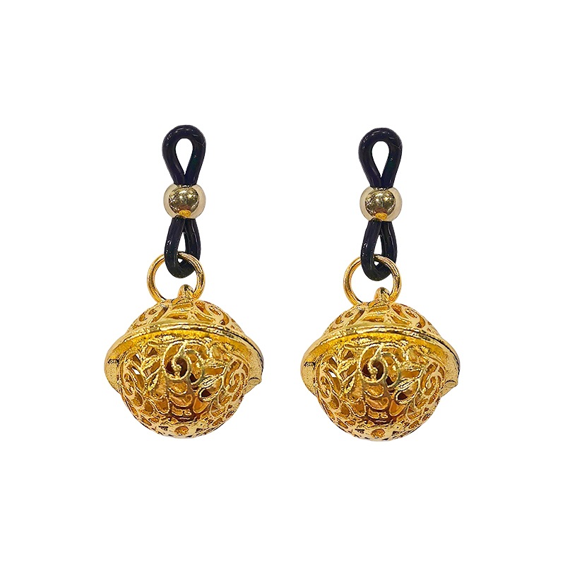 Bell Silicone Loop Non-Piercing Nipple Rings - GoldBell - image 5