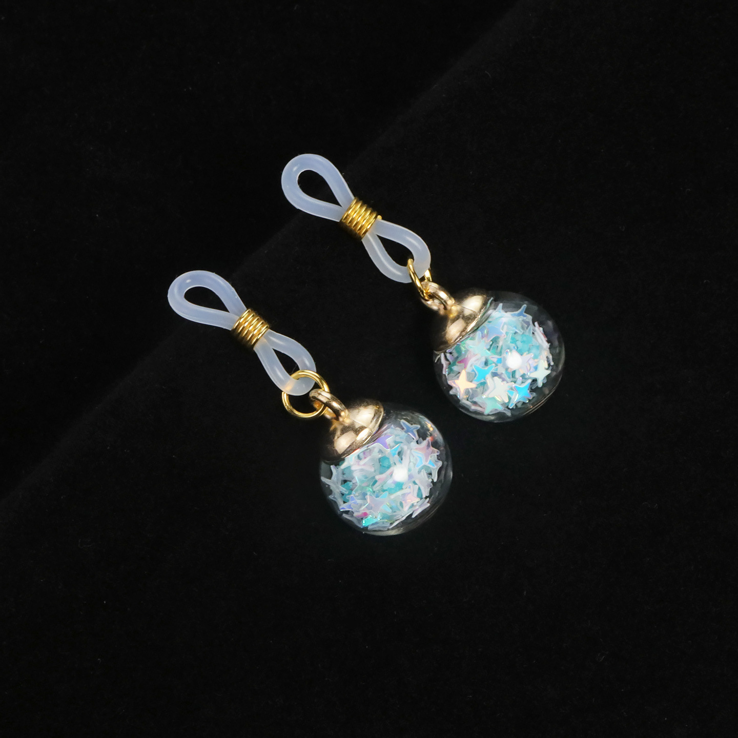 Loop Non-Piercing Nipple Rings - GoldBlueBall - image 3