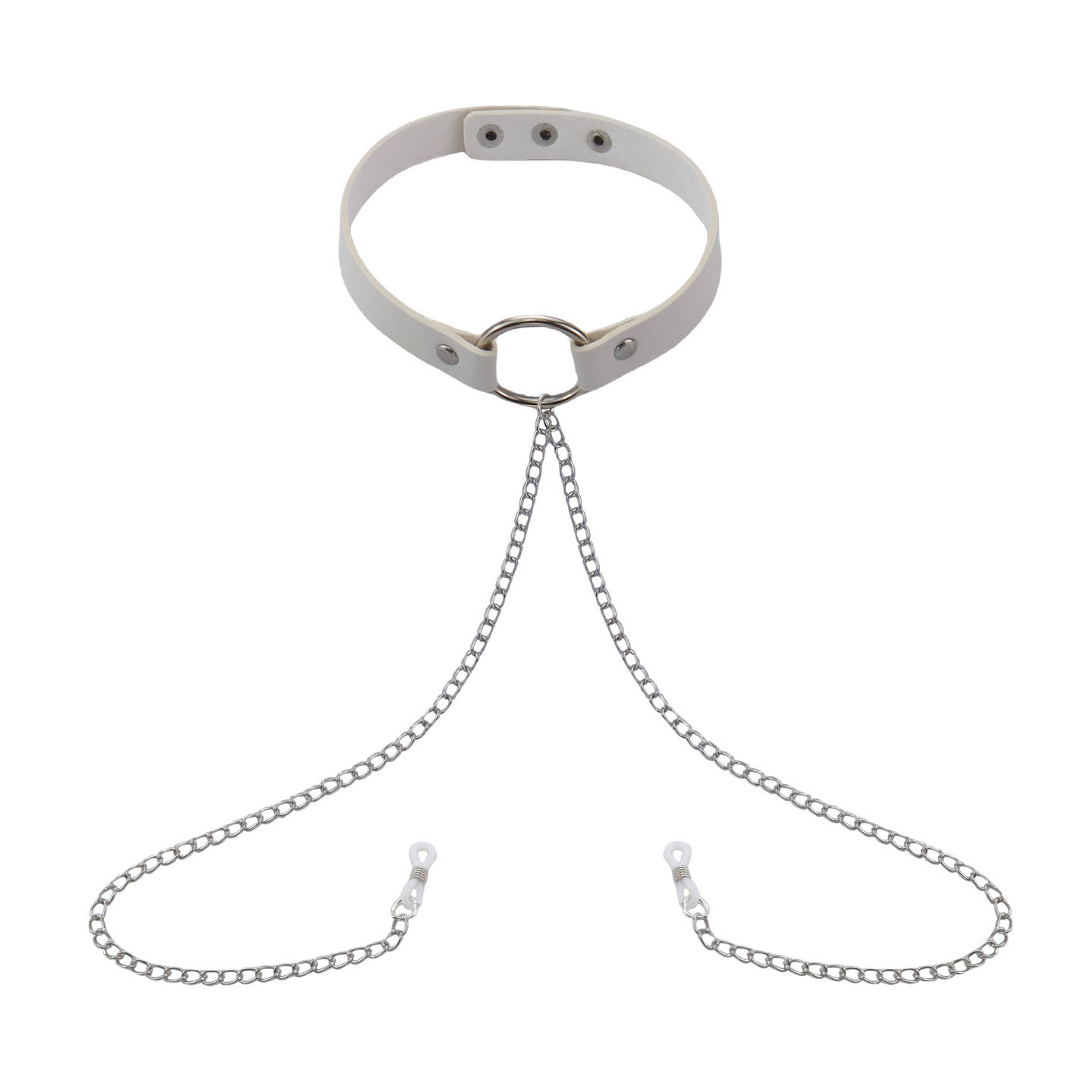 Collar Adjustable Nipple Rings - WhiteRingLoop - image 2