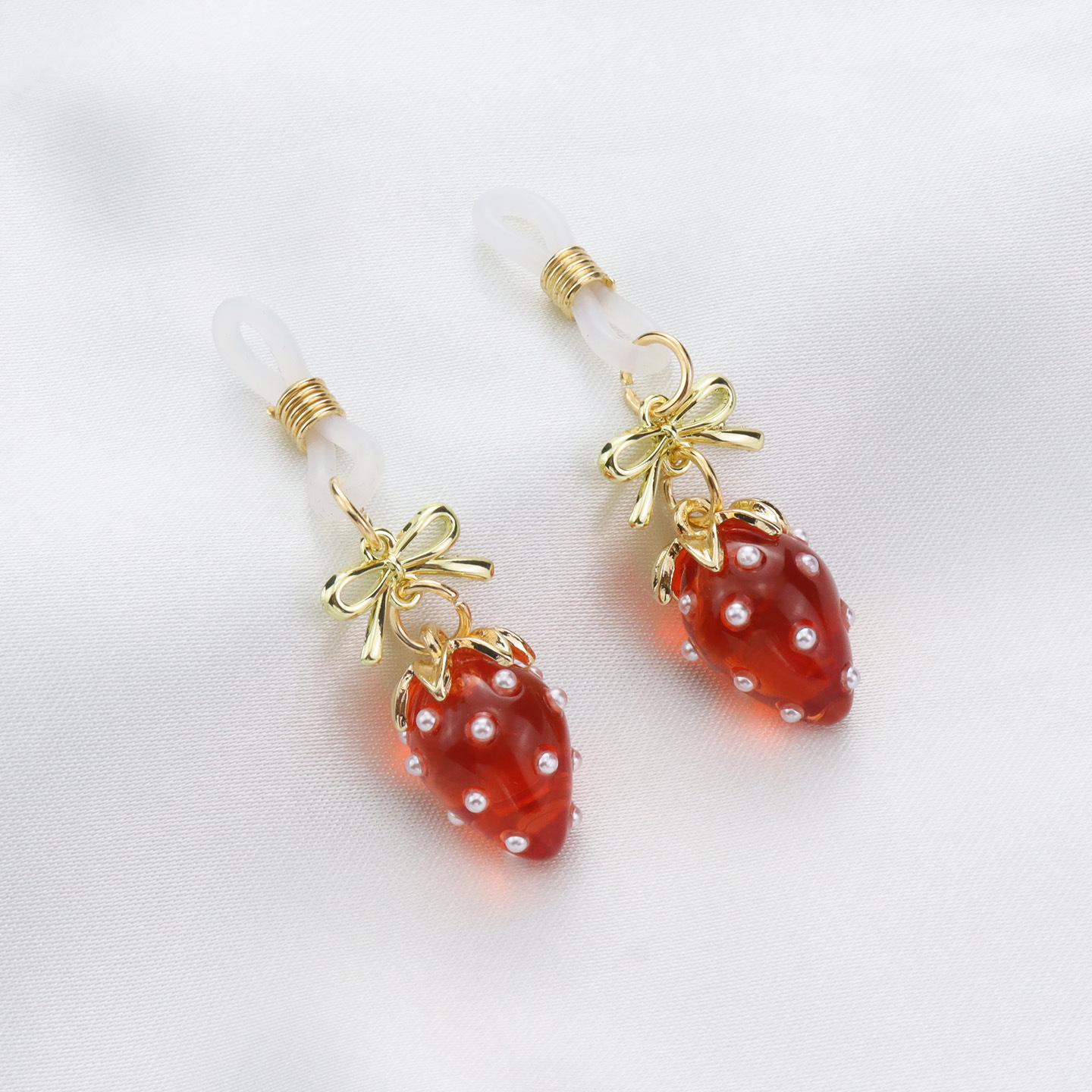 Strawberry Elastic Loop Non-Piercing Nipple Rings - image 1