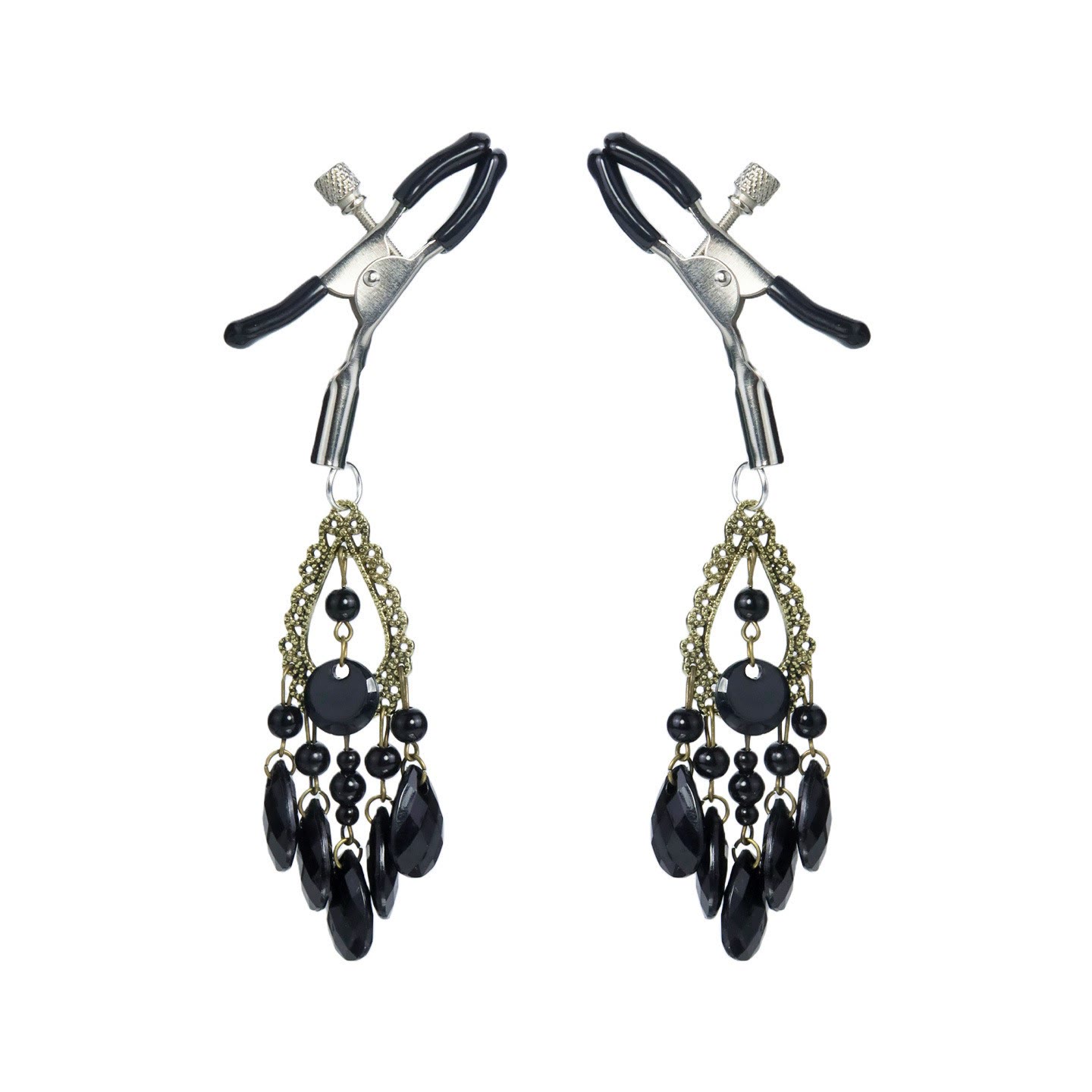 Elastic Bohemian Loop Non-Piercing Nipple Rings - SilverAlligator - image 2