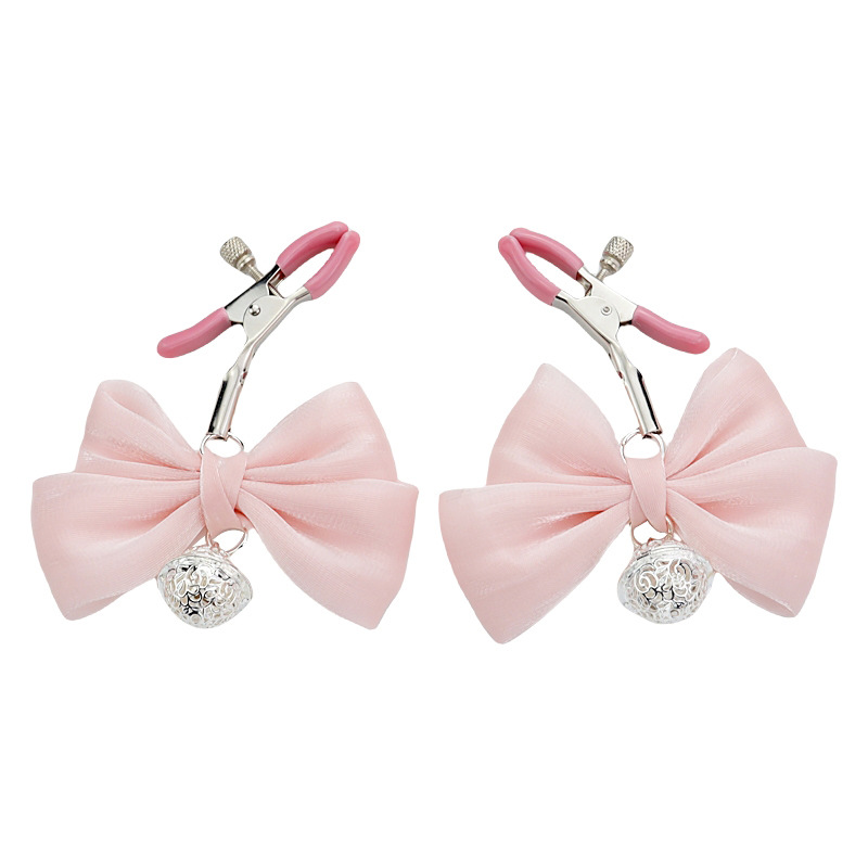 Bow Holographic Adjustable Nipple Rings - PinkPinkClip - image 3