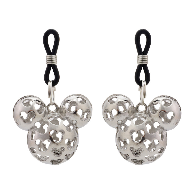 Mouse Bell Loop Non-Piercing Nipple Rings - SilverMouse - image 2