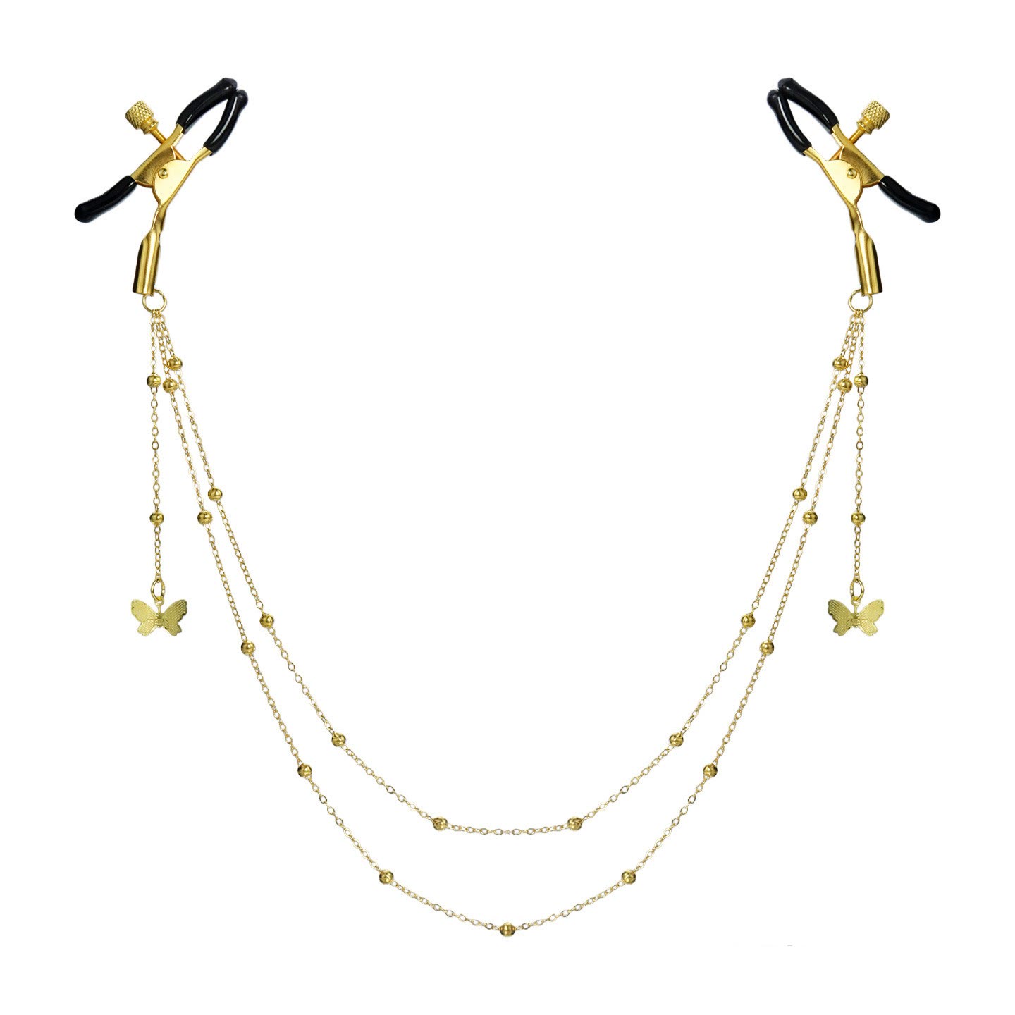 Butterfly Elastic Loop Adjustable Nipple Rings - GoldAlligator - image 3