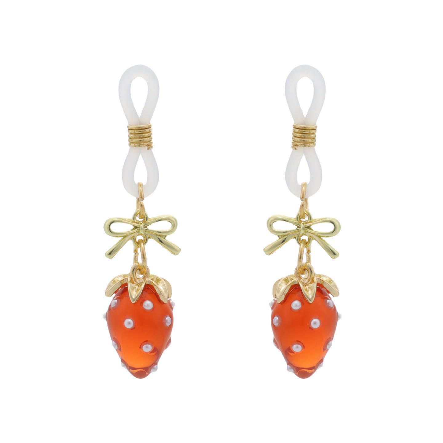 Strawberry Elastic Loop Non-Piercing Nipple Rings - RedStrawberry - image 2