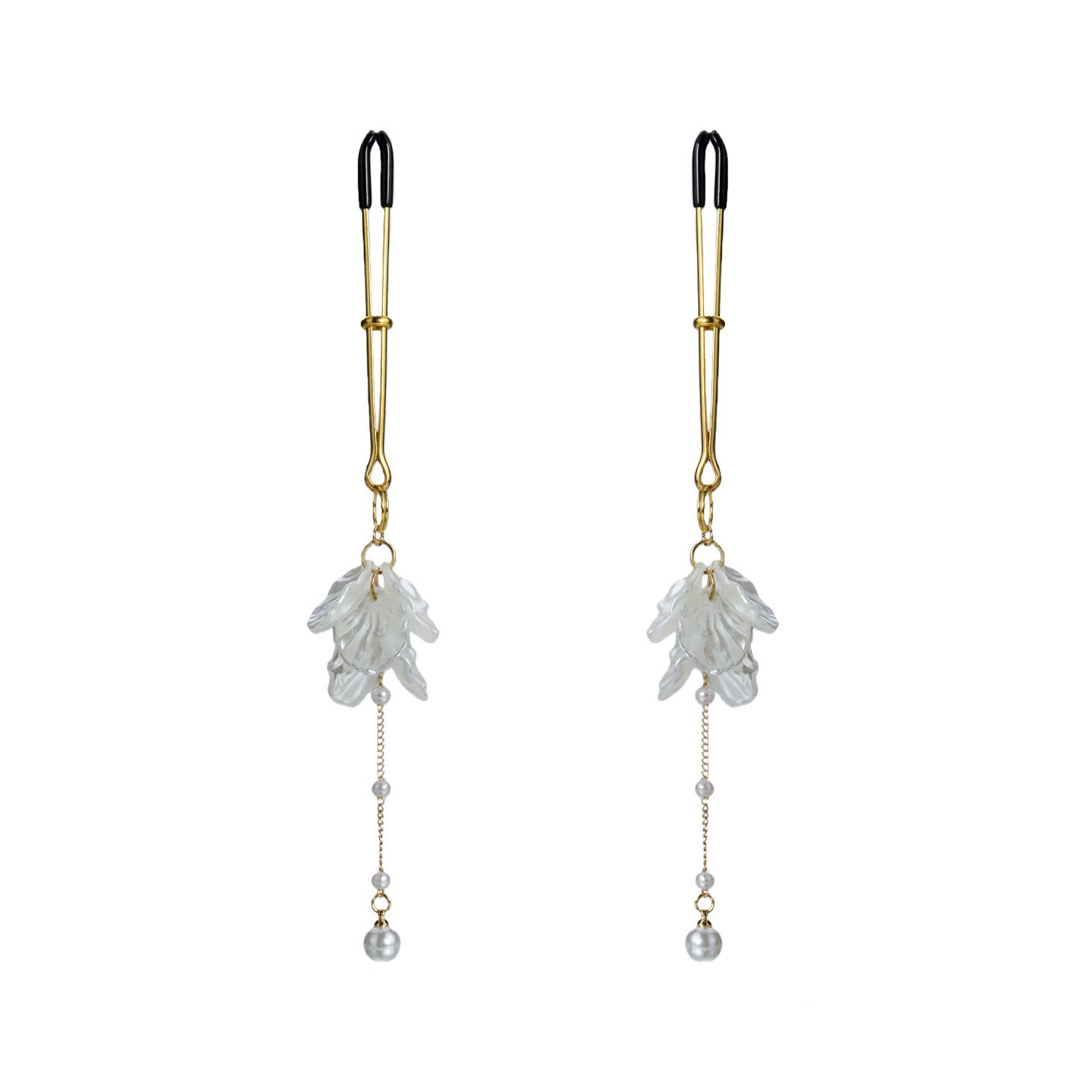 Shell Adjustable Nipple Rings - GoldVClamp - image 4