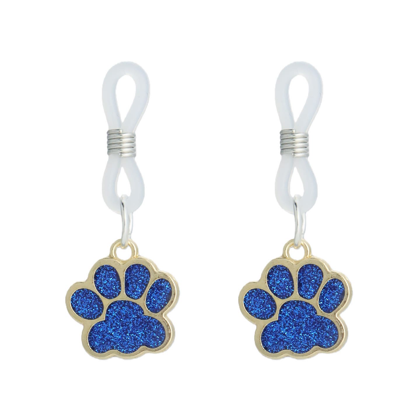 Cat Claw Elastic Non-Piercing Nipple Rings - ClearSilverRingBluePaw - image 3