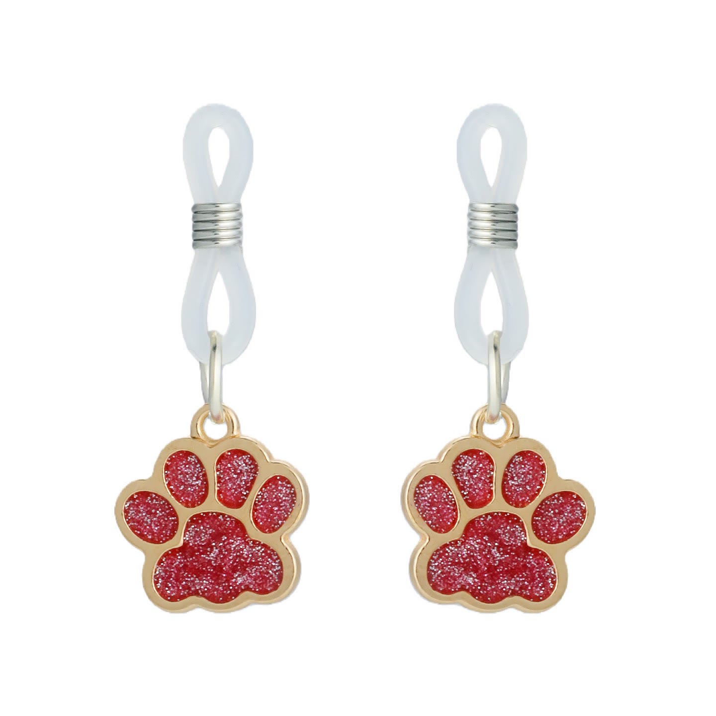 Cat Claw Elastic Non-Piercing Nipple Rings - ClearSilverRingPinkPaw - image 1