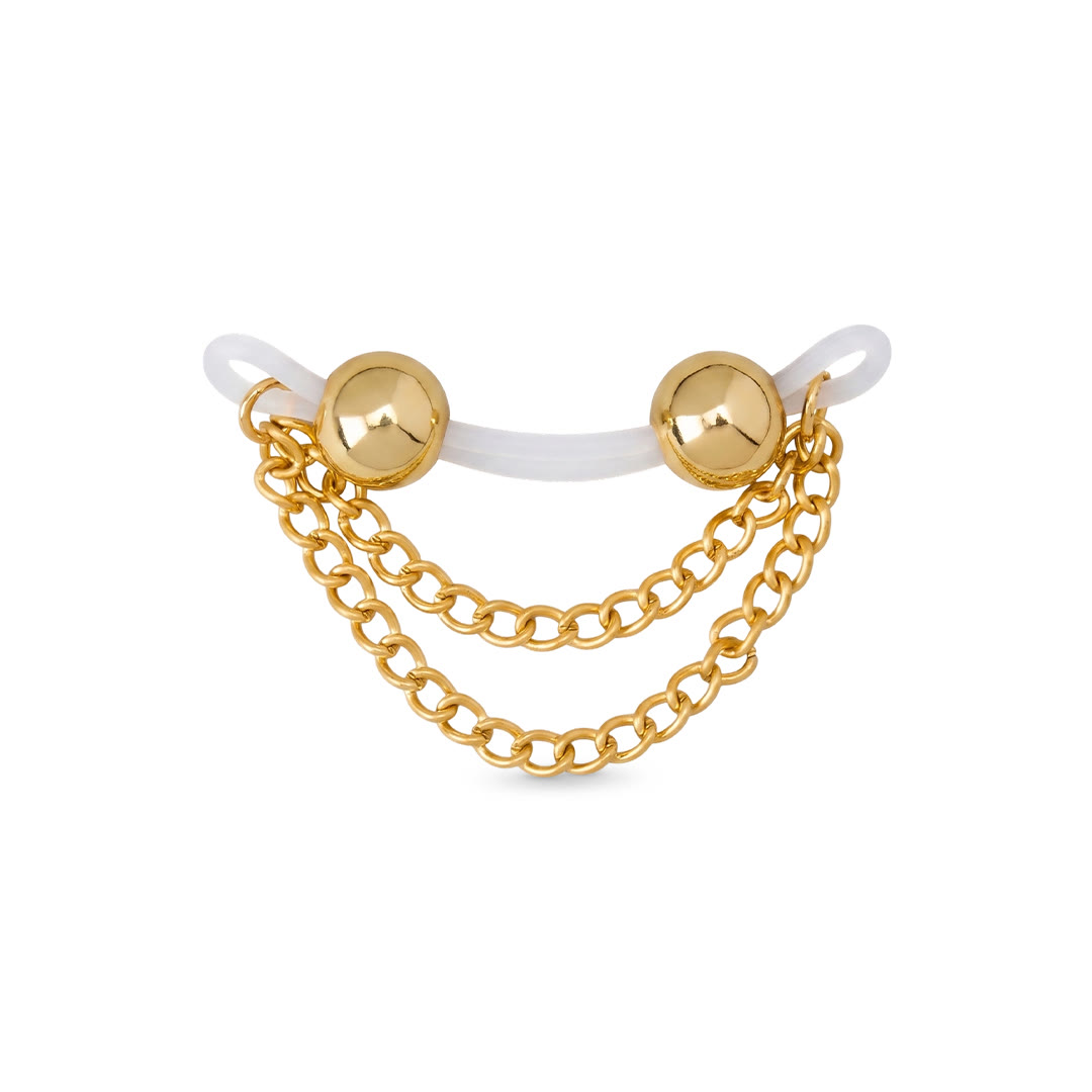 Double Chain Adjustable Non-Piercing Nipple Rings - image 5