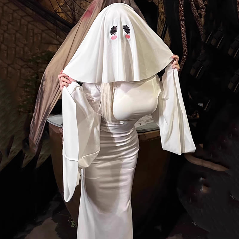 Cosplay Ghost Backless Dress With Mask - image 5