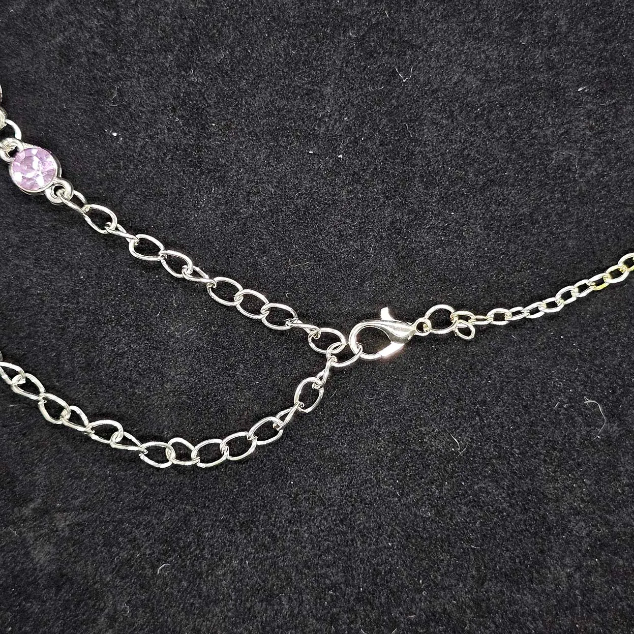 Purple Floral Rhinestone Necklace Nipple Clamp Adjustable Lingerie Accessories - image 5