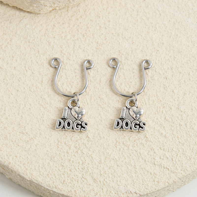 I Love Dogs Adjustable Nipple Clamp SM Accessories - Silver - 2 pack (one pair) - image 2