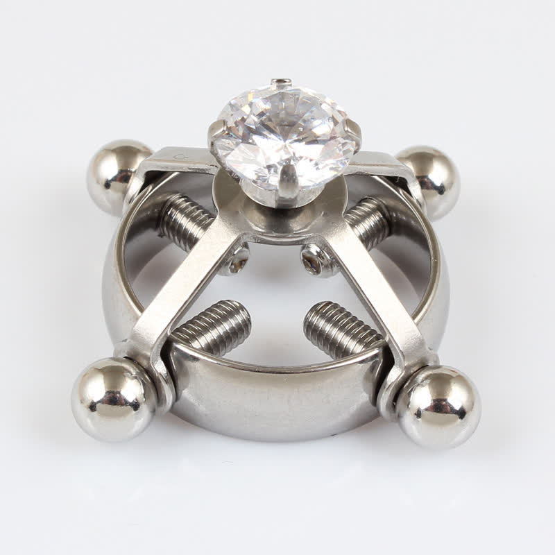 CZ Adjustable Non-Piercing Nipple Rings - image 3