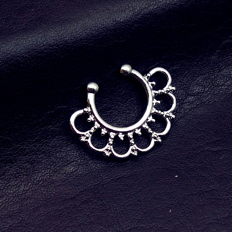 Personalized Hollow Fake Nipple Clamp - Silver - One pair (2 pieces) - image 4