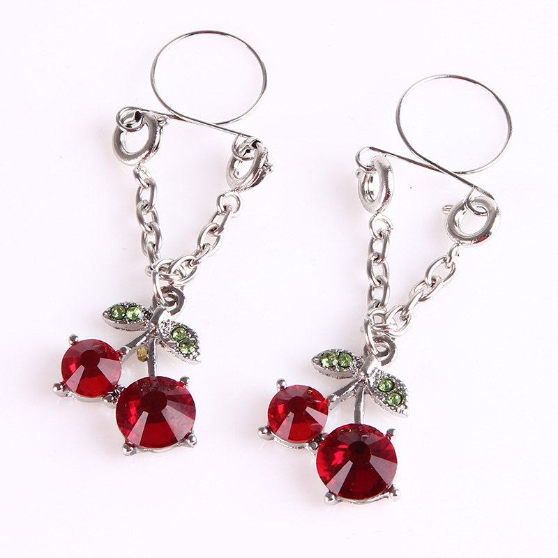 Cherry Non-piercing Nipple Ring - image 2