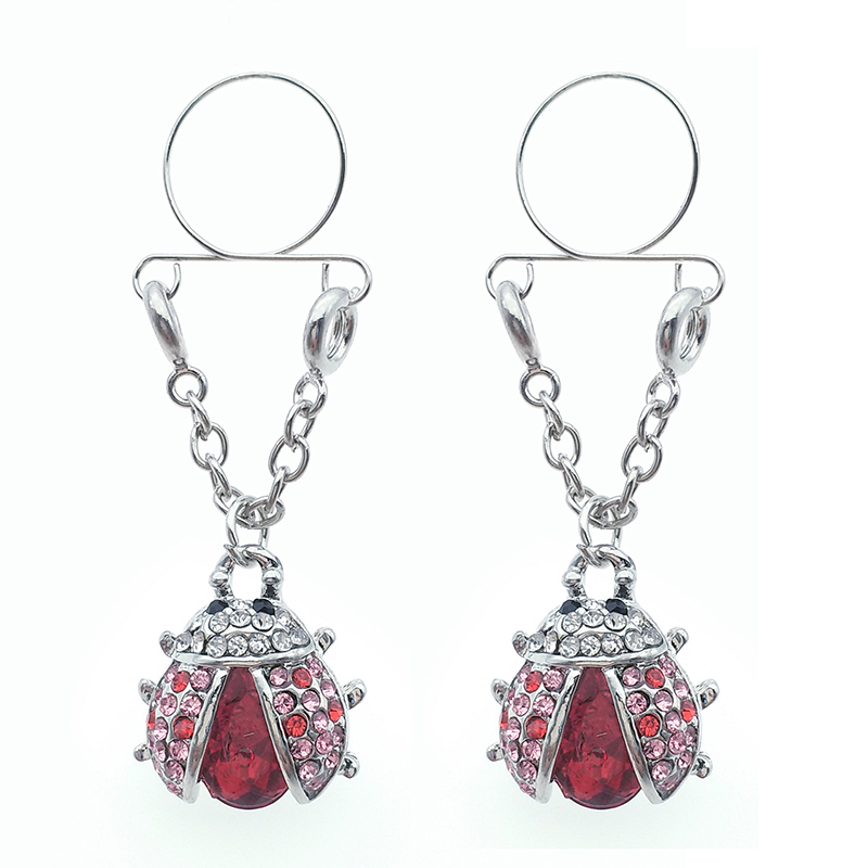 Red Firefly Nipple Ring - One pair (2 pieces) - image 1