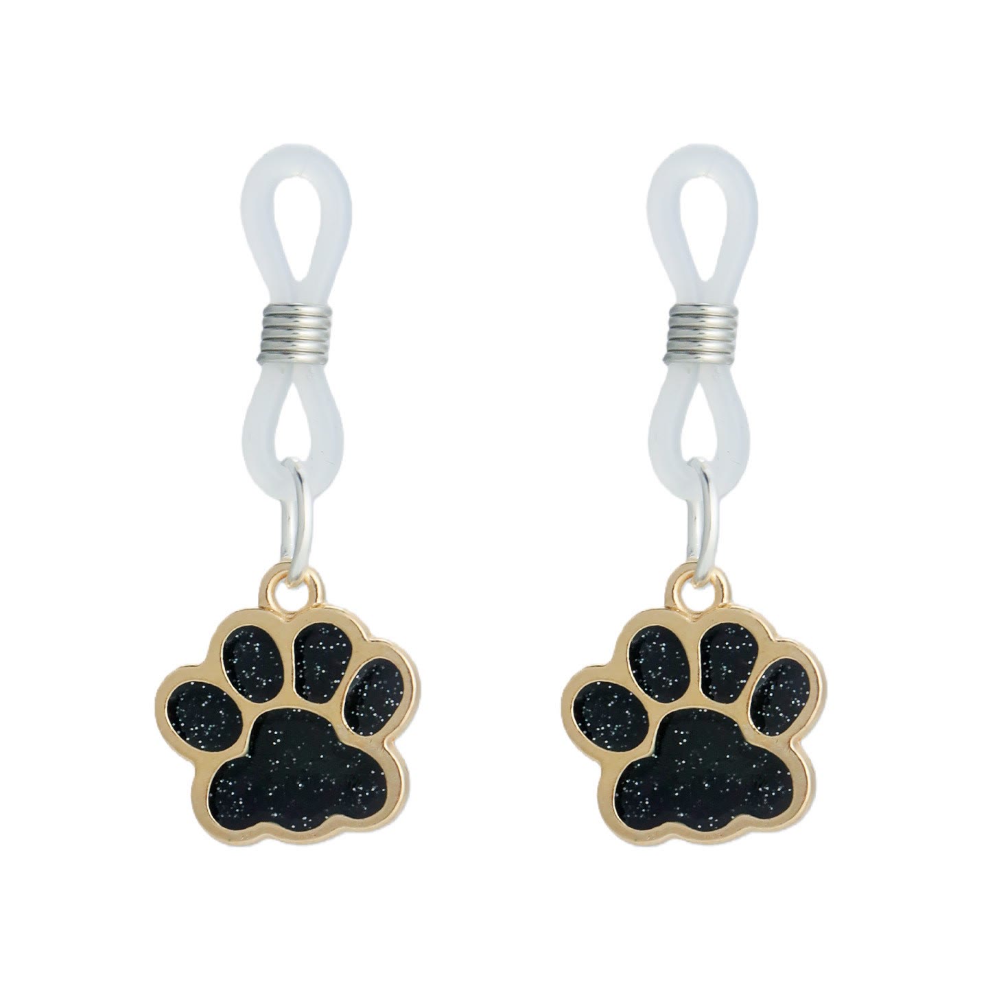 Cat Claw Elastic Non-Piercing Nipple Rings - ClearSilverRingBlackPaw - image 4
