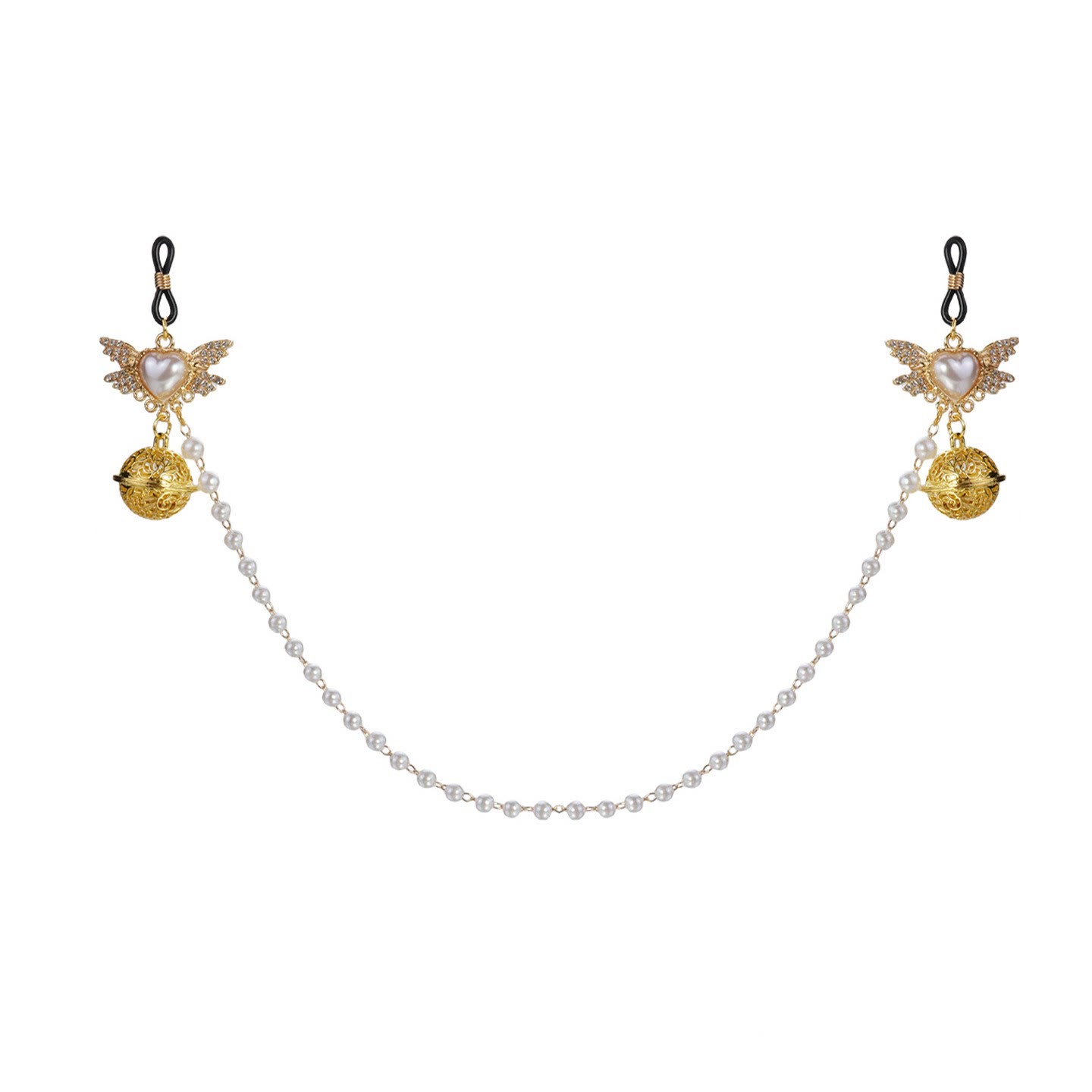 Bell Heart Pendant Adjustable Nipple Rings - BellBeadChainLoop - image 4