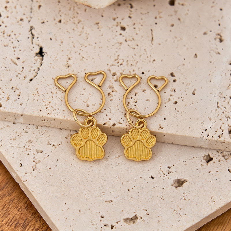 Paw Charm Nipple Clamp Adjustable Lingerie Accessories - Gold - 2 pack (one pair) - image 2