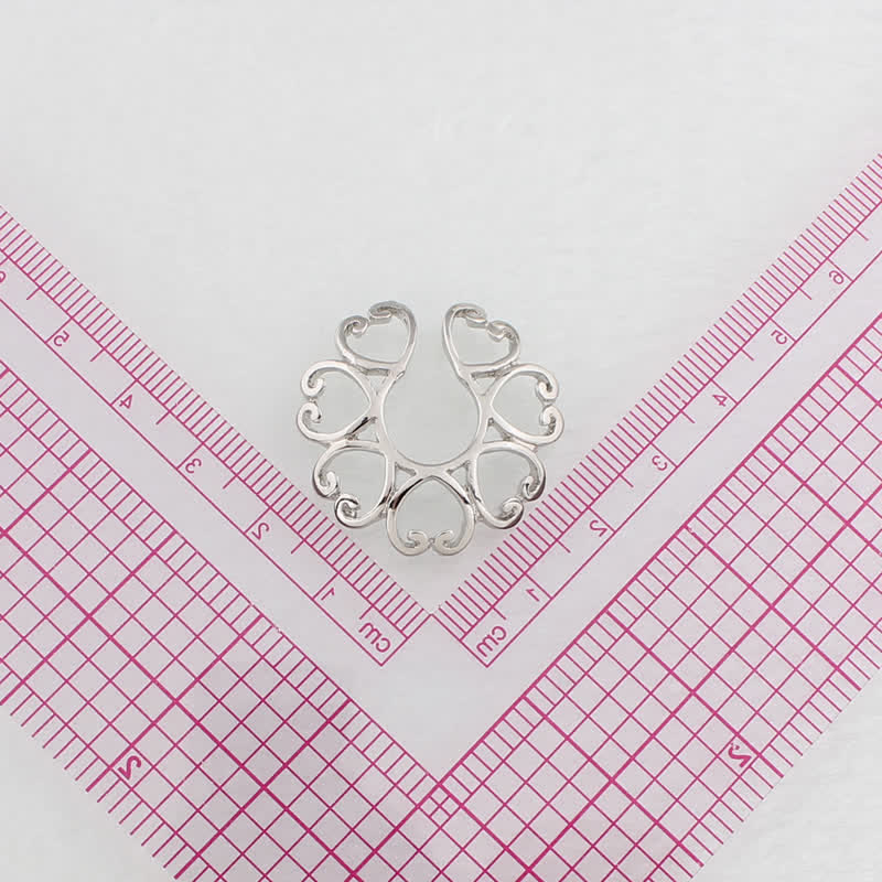 Heart Filigree Adjustable Non-Piercing Nipple Rings - image 6