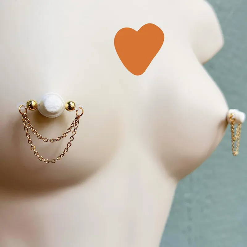 Double Chain Adjustable Non-Piercing Nipple Rings - image 5