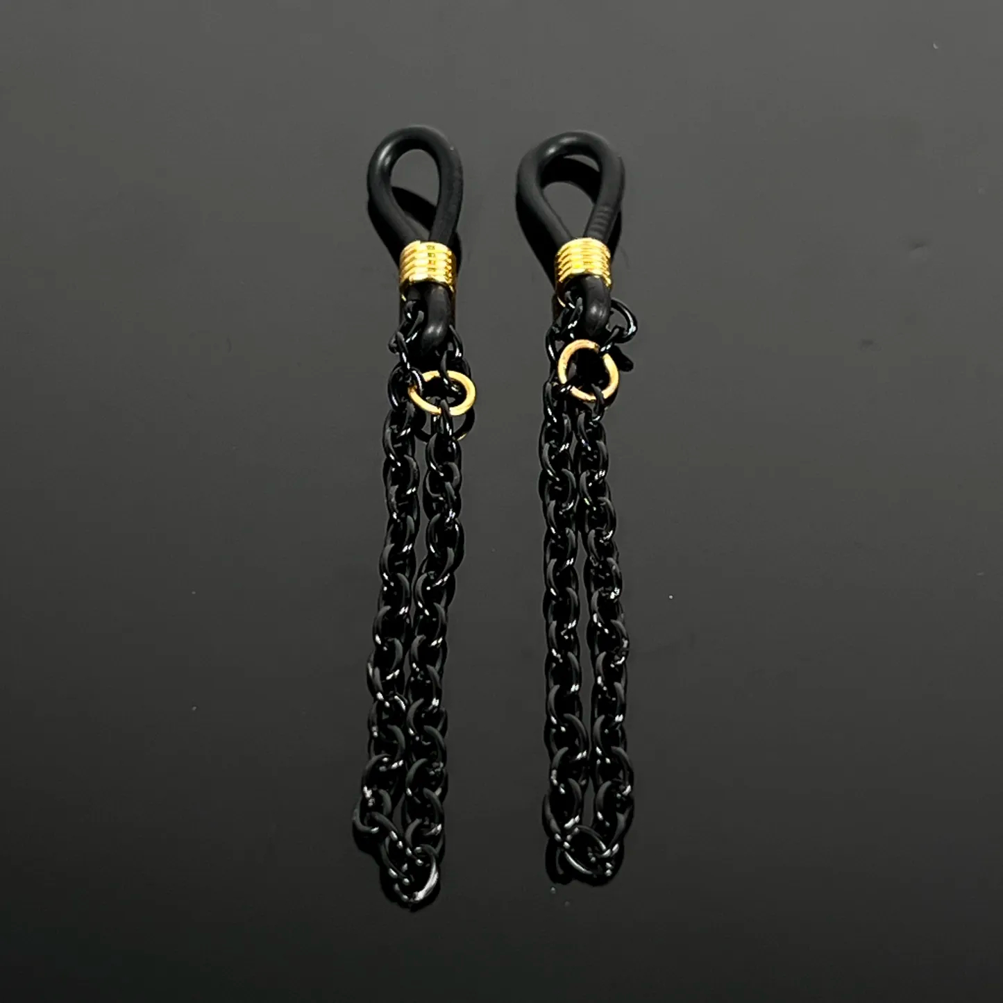 Black Chain Adjustable Nipple Clamp SM Accessories - Black - 2 (a pair) - image 2