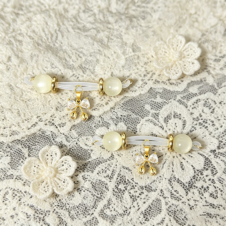 Rhinestone Bow Drop Adjustable Nipple Clamp SM Accessories - image 1