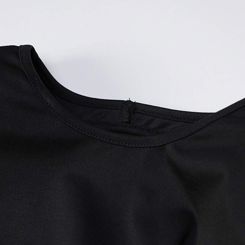 Hollow Out Lace Up Side Split Dress - image 11