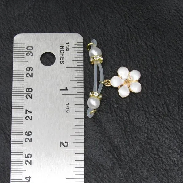 Cherry Blossom Adjustable Barbell Nipple Piercings - image 4