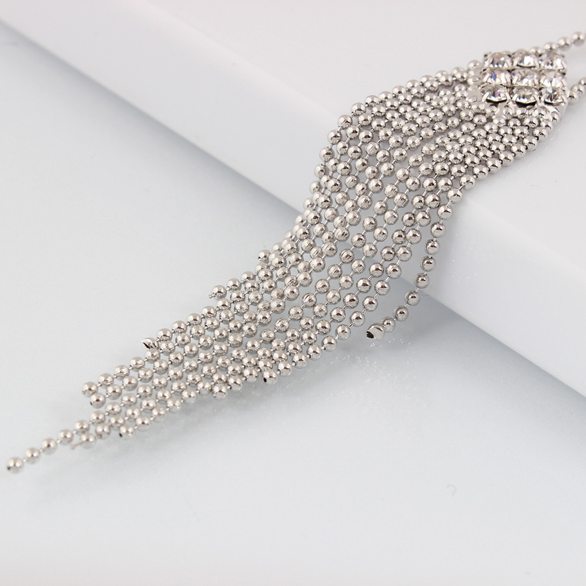 14G Crystal Dangle Tassel Barbell Nipple Rings - image 3