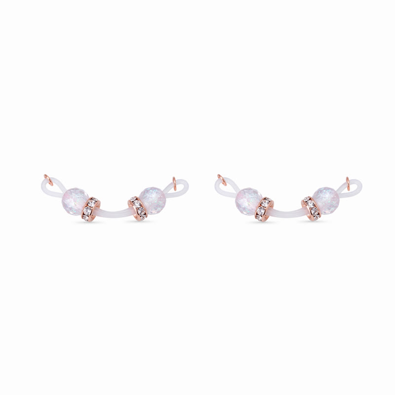 Violet Mermaid Beaded Non-Piercing Nipple Rings - Violet - image 2