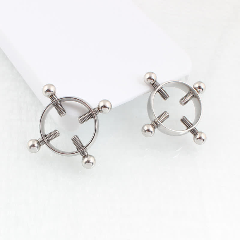 Steel Screw-On Adjustable Non-Piercing Nipple Rings - image 3