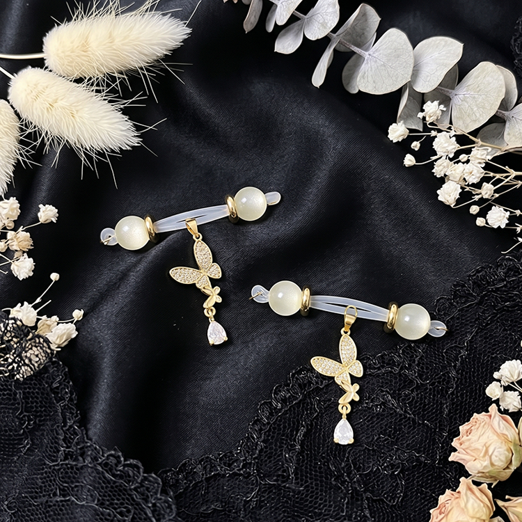 Crystal Drop Butterfly Adjustable Nipple Clamp SM Accessories - image 1