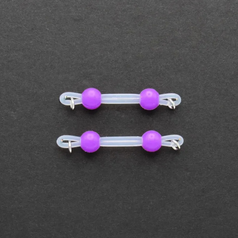 Blue Bead Nipple Ring Adjustable Lingerie Accessories - Purple - 2 pack (one pair) - image 5