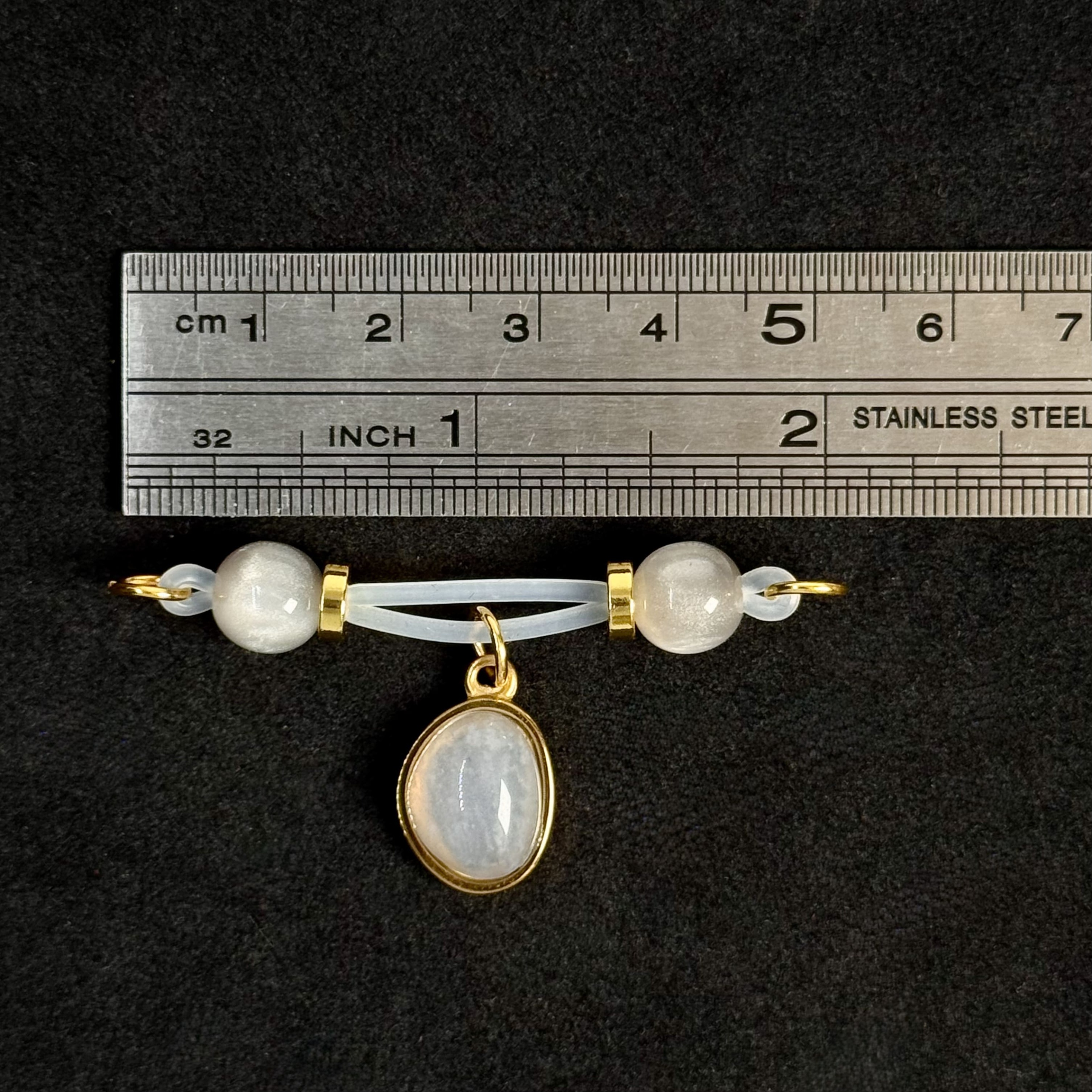 Aurora Amber Pendant Adjustable Non-Piercing Nipple Rings - image 6