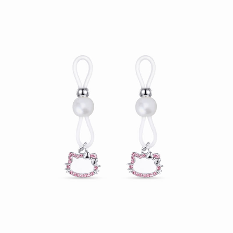 Kitty Cat Non-Piercing Nipple Rings - Pink - image 3