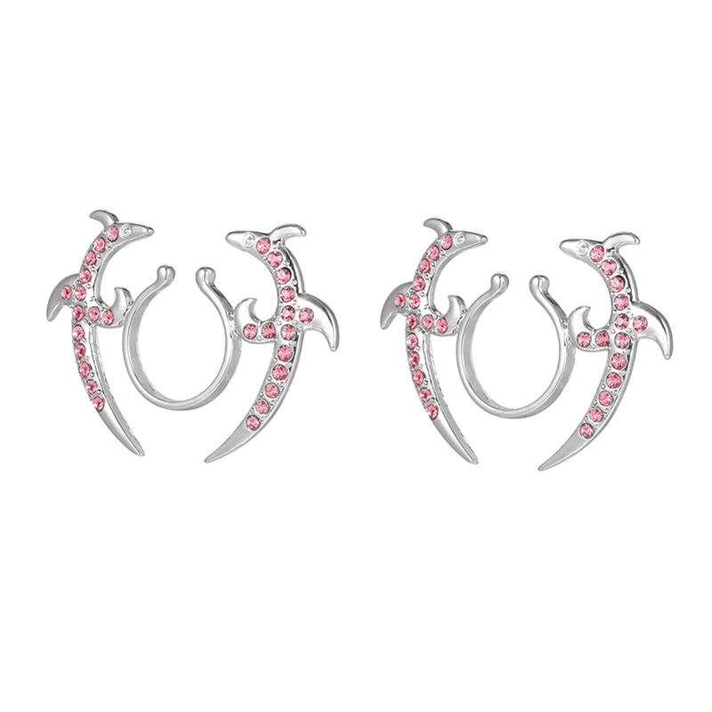 Double Dolphin U-Shaped Nipple Ring - One pair (2 pieces) - image 1