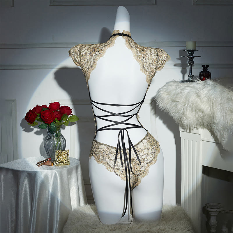 Lace Hollow Out Jumpsuit Lingerie - image 5