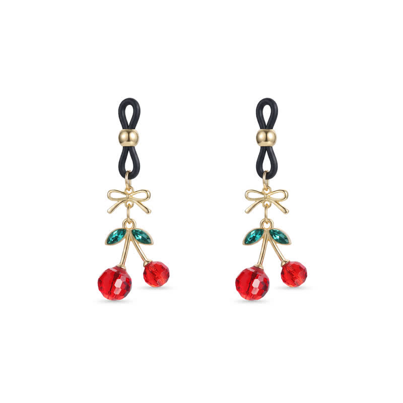 Sweet Red Cherry Non-Piercing Nipple Rings - Red - image 2
