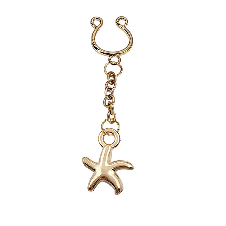 Gold Starfish Chain Adjustable Nipple Clamp SM Accessories - Gold B - 2 pack (one pair) - image 3