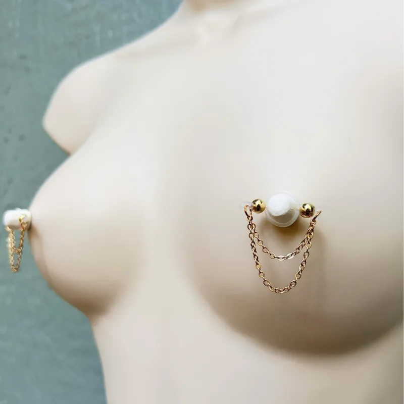 Double Chain Adjustable Non-Piercing Nipple Rings - image 6
