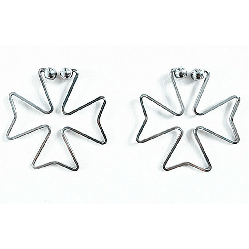 Four-leaf Clover Non-piercing Nipple Clamp - Silver - One pair (2 pieces) - image 2
