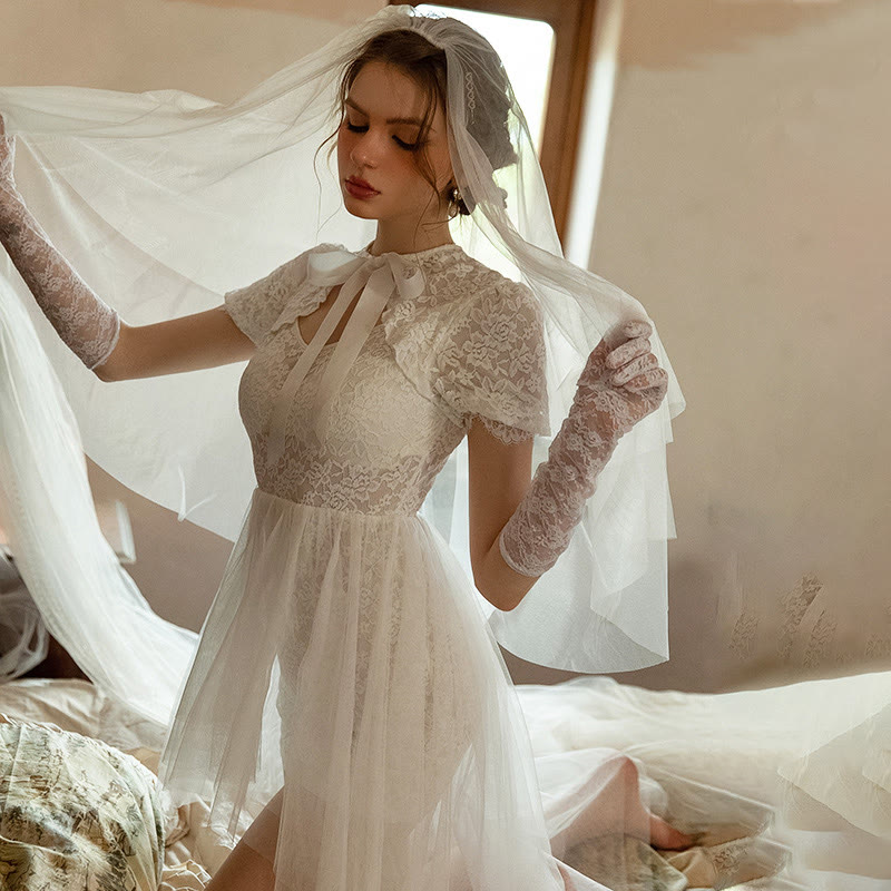 Bride Lace Lingerie Set - image 5