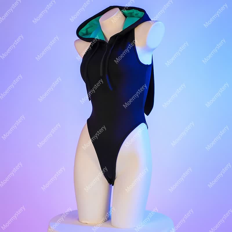 Bunny Zipper Jumpsuit Lingerie - image 2