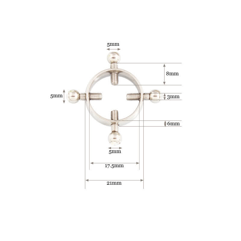 White Gem Adjustable Non-Piercing Nipple Rings - image 5