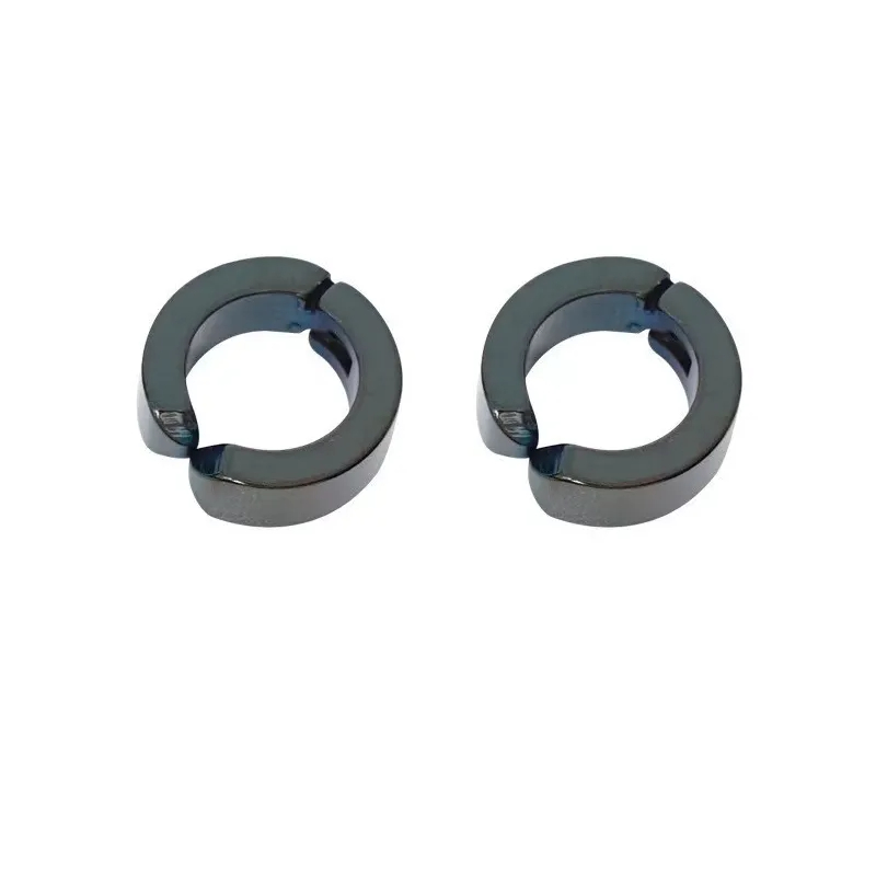 Non Piercing Hoop Nipple Clamp Lingerie Accessories - Black - 2 (a pair) - image 2