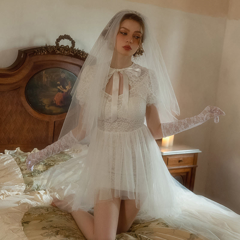 Bride Lace Lingerie Set - image 3