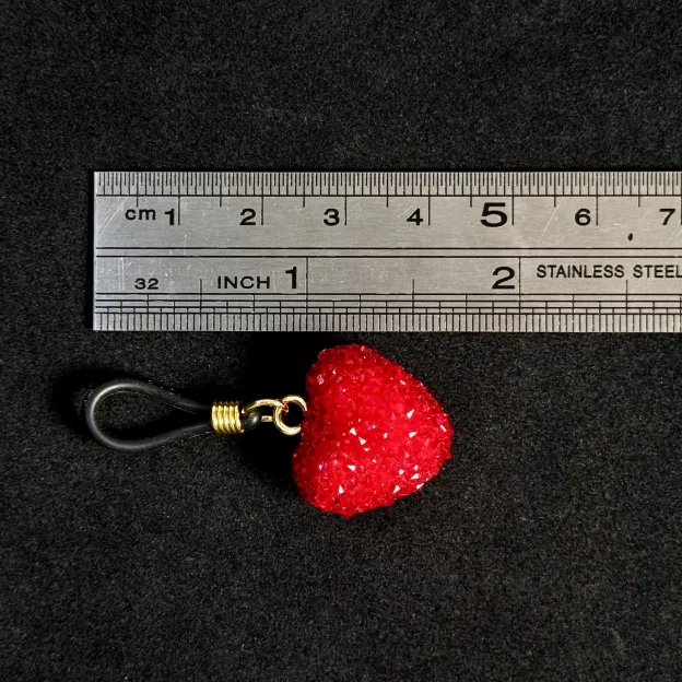Red Heart Drop Adjustable Non-Piercing Nipple Rings - image 7