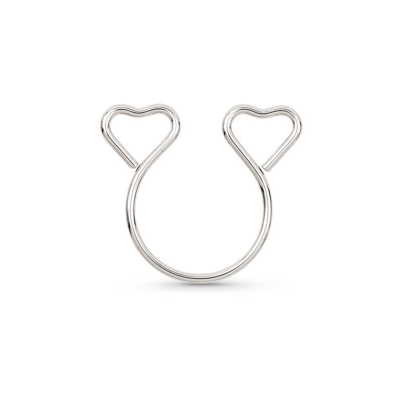 Heart Shape Adjustable Non-Piercing Nipple Rings - Silver - Buy 1 Get 1 Free - image 8