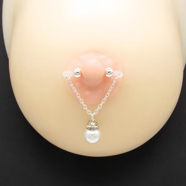 Pearl Nipple Rings - image 2